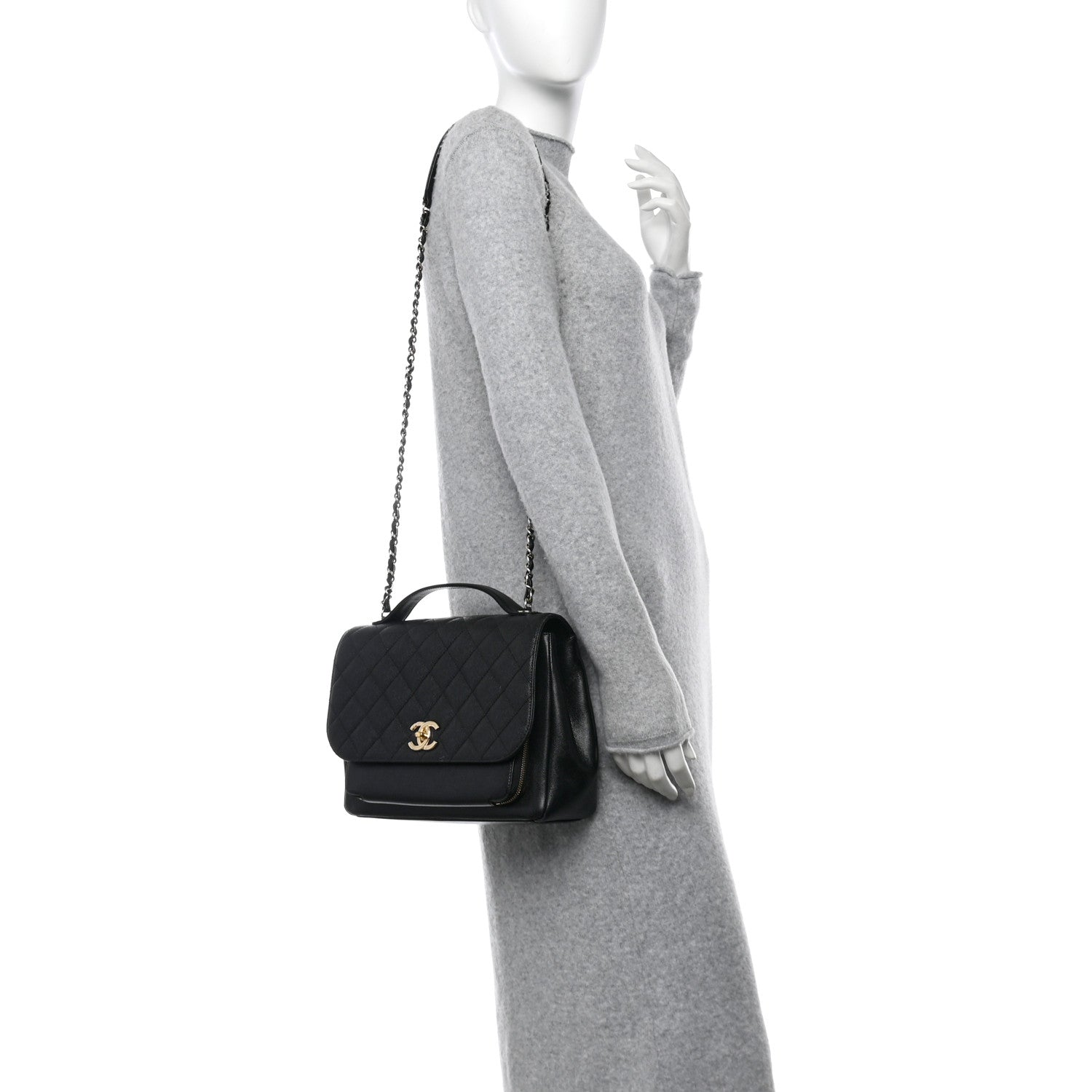 Chanel Caviar Quilted Large Business Affinity Flap Black 2 of 12