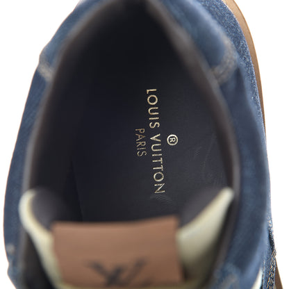 Louis Vuitton Denim Mens Oberkampf Ankle Boots 9.5 Marine 5 of 7