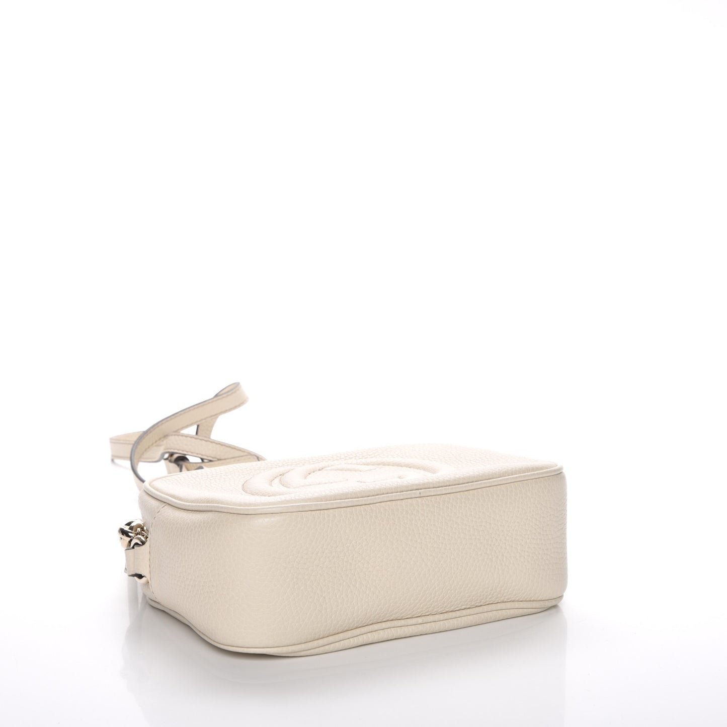 Pebbled Calfskin Small Soho Disco Bag Off White