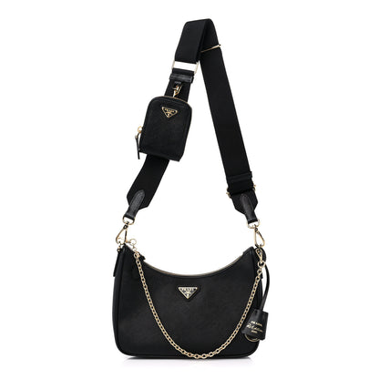 Prada Saffiano Lux Re-Edition 2005 Shoulder Bag Black 1 of 8