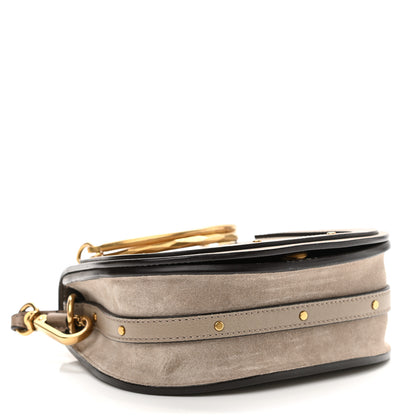 Chloe Calfskin Suede Small Nile Bracelet Bag Motty Grey 4 of 11