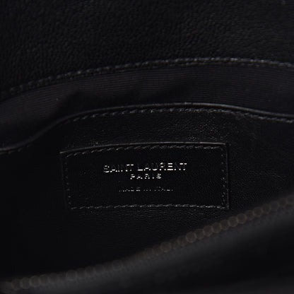 Saint Laurent Sheepskin Matelasse Chevron Monogram Medium College Bag Black 6 of 10