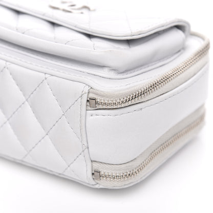 Chanel Lambskin Quilted Small Pocket Box Camera Case White 11 of 13
