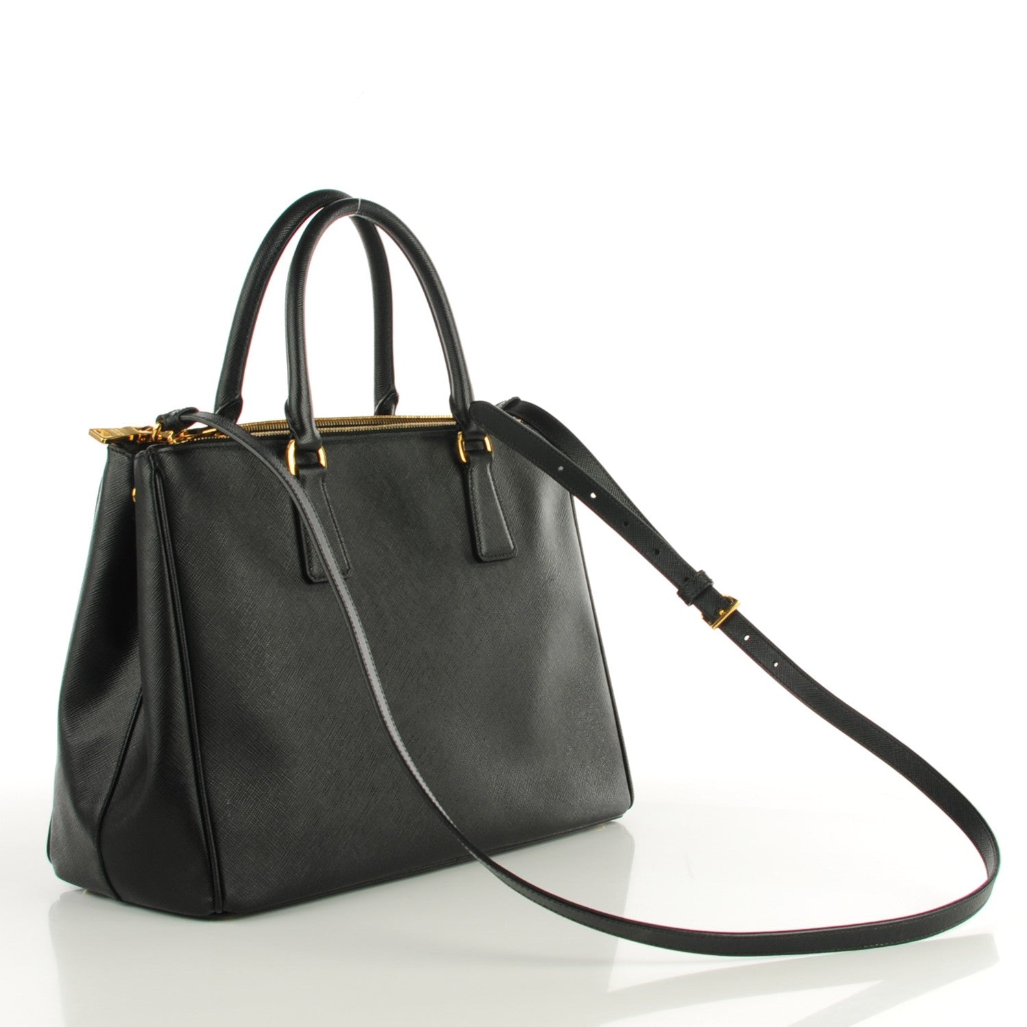 Prada Saffiano Medium Galleria Double Zip Tote Black 4 of 10