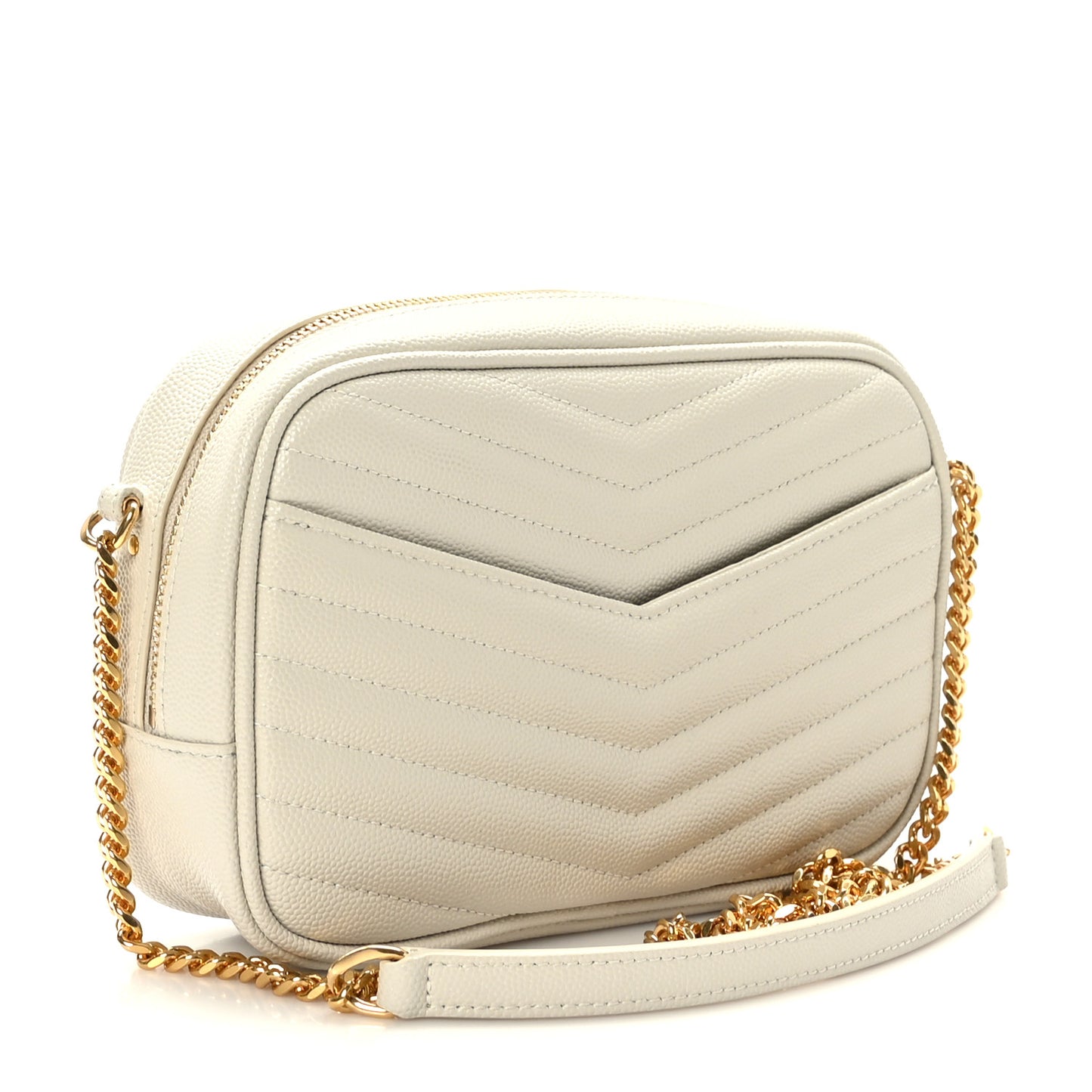 Grain De Poudre Matelasse Monogram Mini Lou Camera Bag Crema Soft