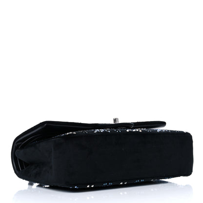 Chanel Velvet Crystal Medium Double Flap Black 2 of 9