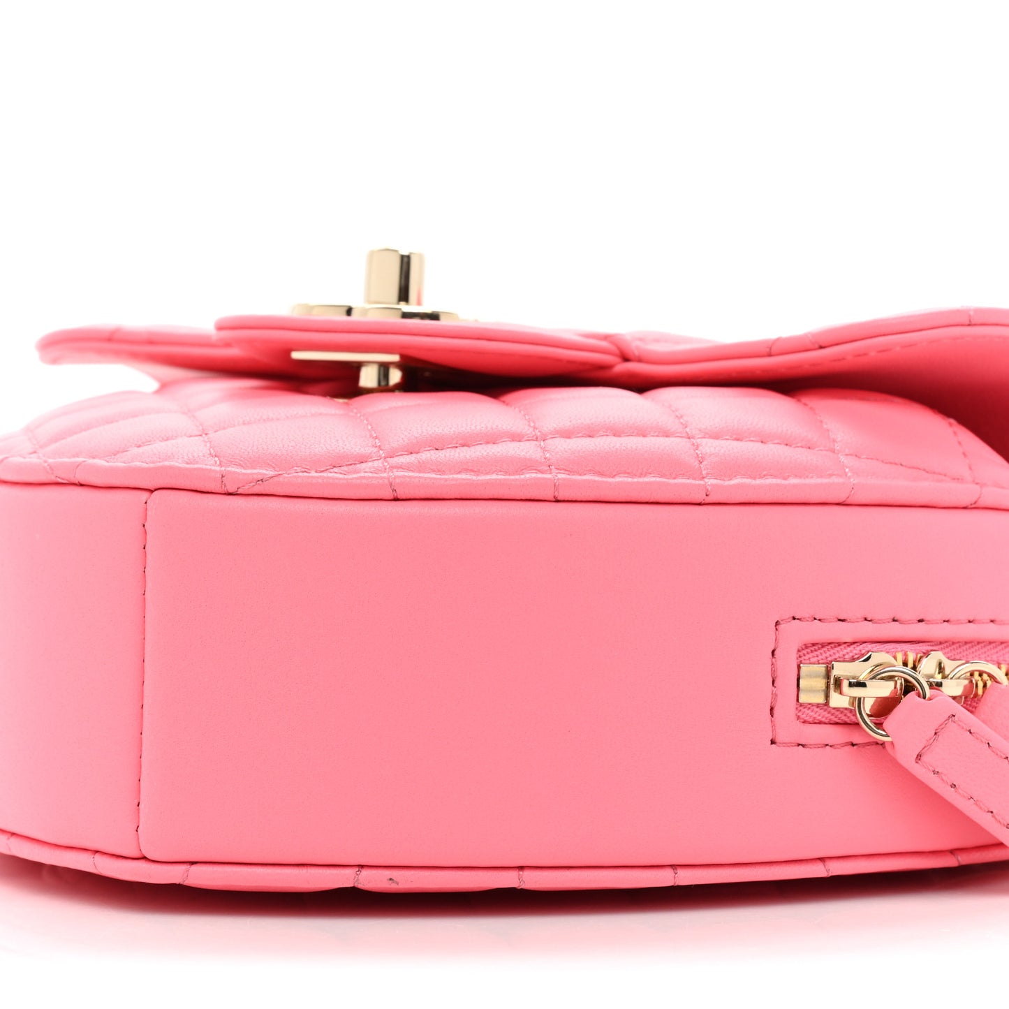 Lambskin Quilted CC In Love Heart Bag Pink