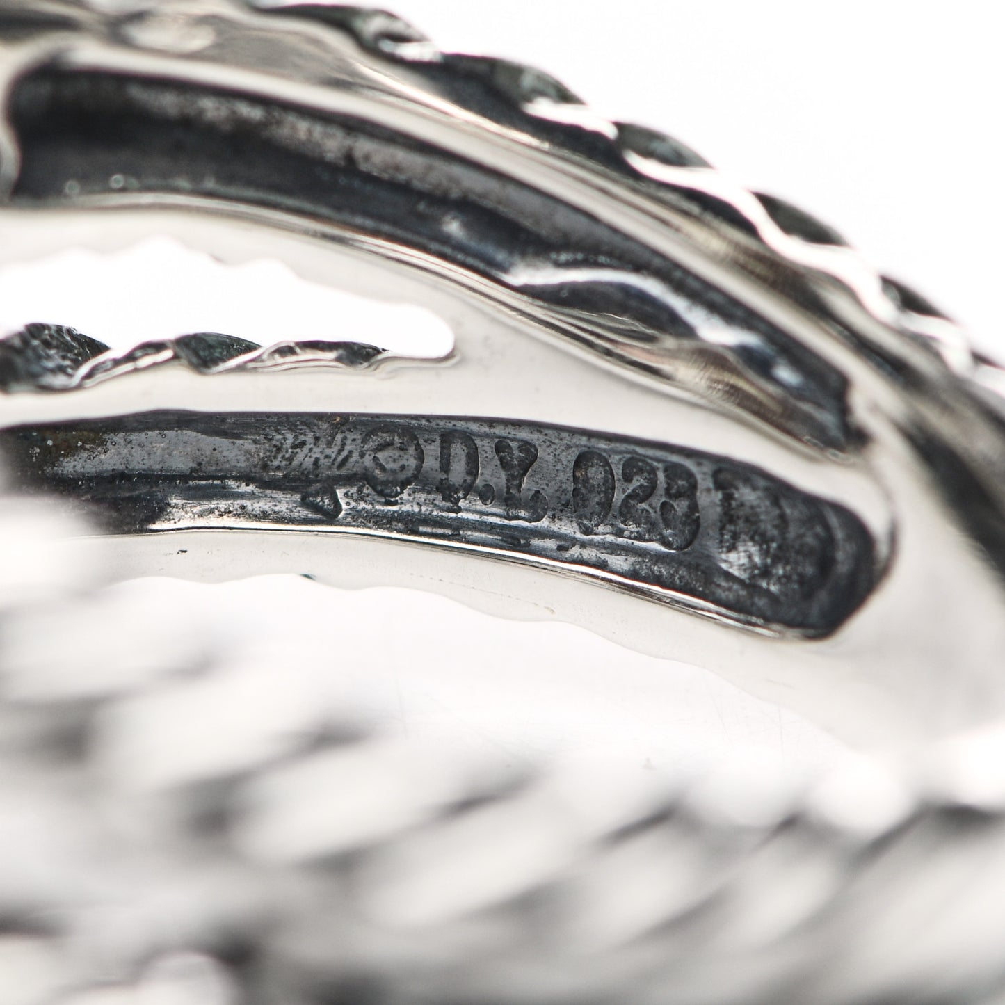 Sterling Silver Diamond Prasiolite 11mm Albion Ring 52 6