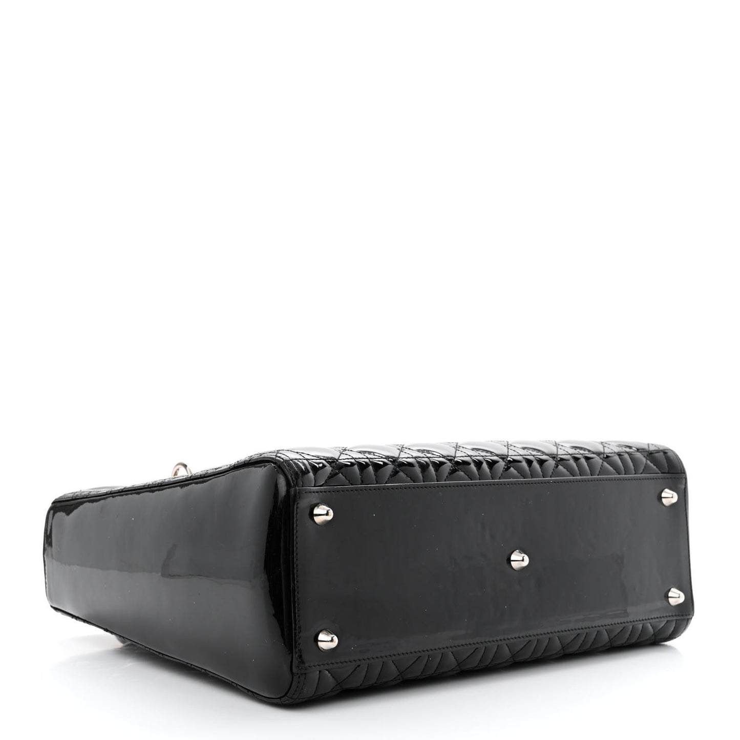 Patent Cannage Large Lady Dior Black