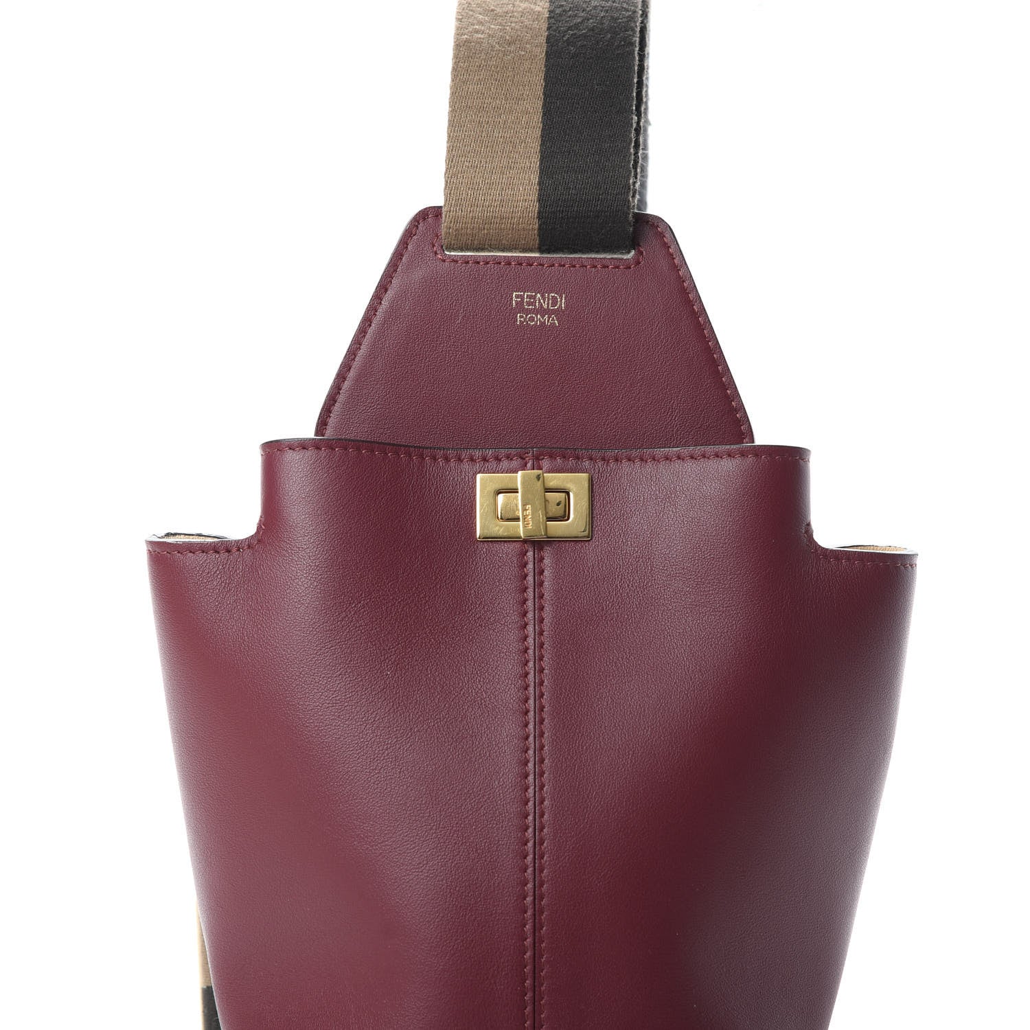 Fendi Vitello Grace Matte Mini Guitar Bag Barolo 8 of 12