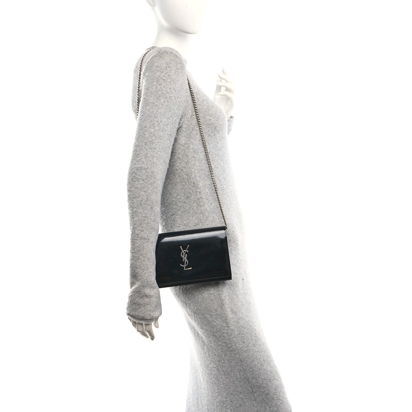 Glazed Calfskin Cassandre Wallet On Chain WOC Black
