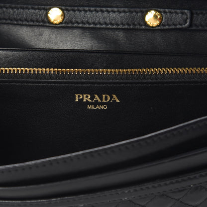 Prada Soft Calfskin Quilted Chain Wallet Black 8 of 10