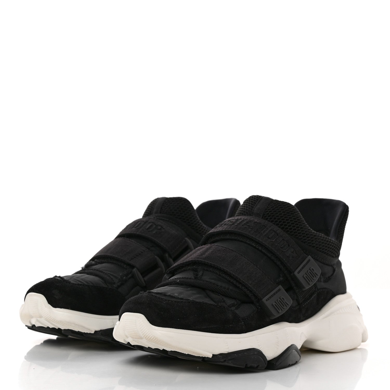 Christian Dior Technical Fabric Nylon Camouflage Womens D-Wander Sneakers 37 Black 3 of 9
