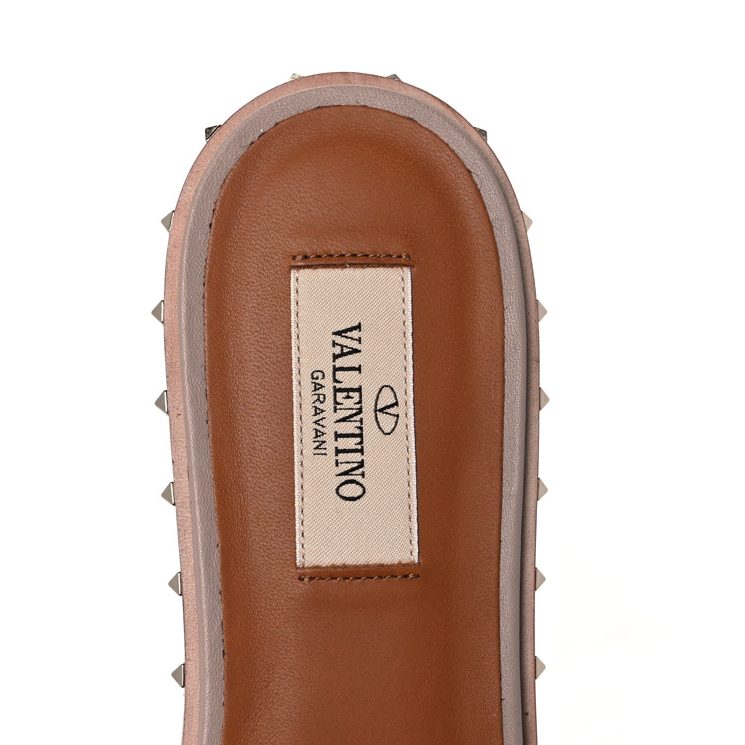 Valentino Garavani Nappa Soul Rockstud Flat Slide Sandals 39 Poudre 7 of 8
