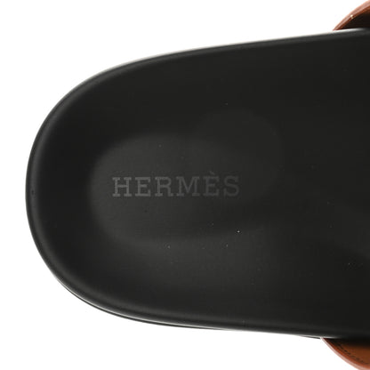 Hermes Epsom Womens Chypre Sandals 39 Natural 7 of 9