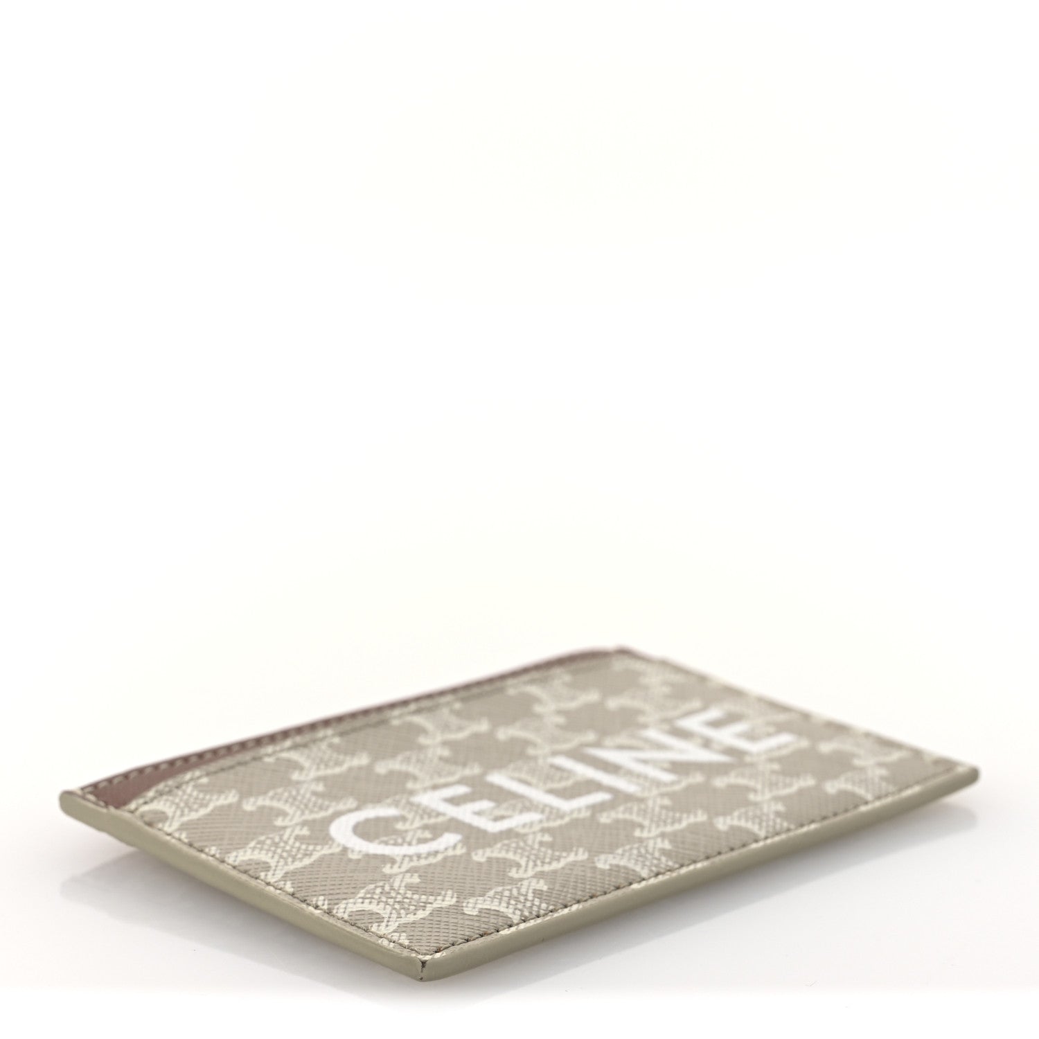 Celine Triomphe Canvas Card Holder Grege 4 of 9