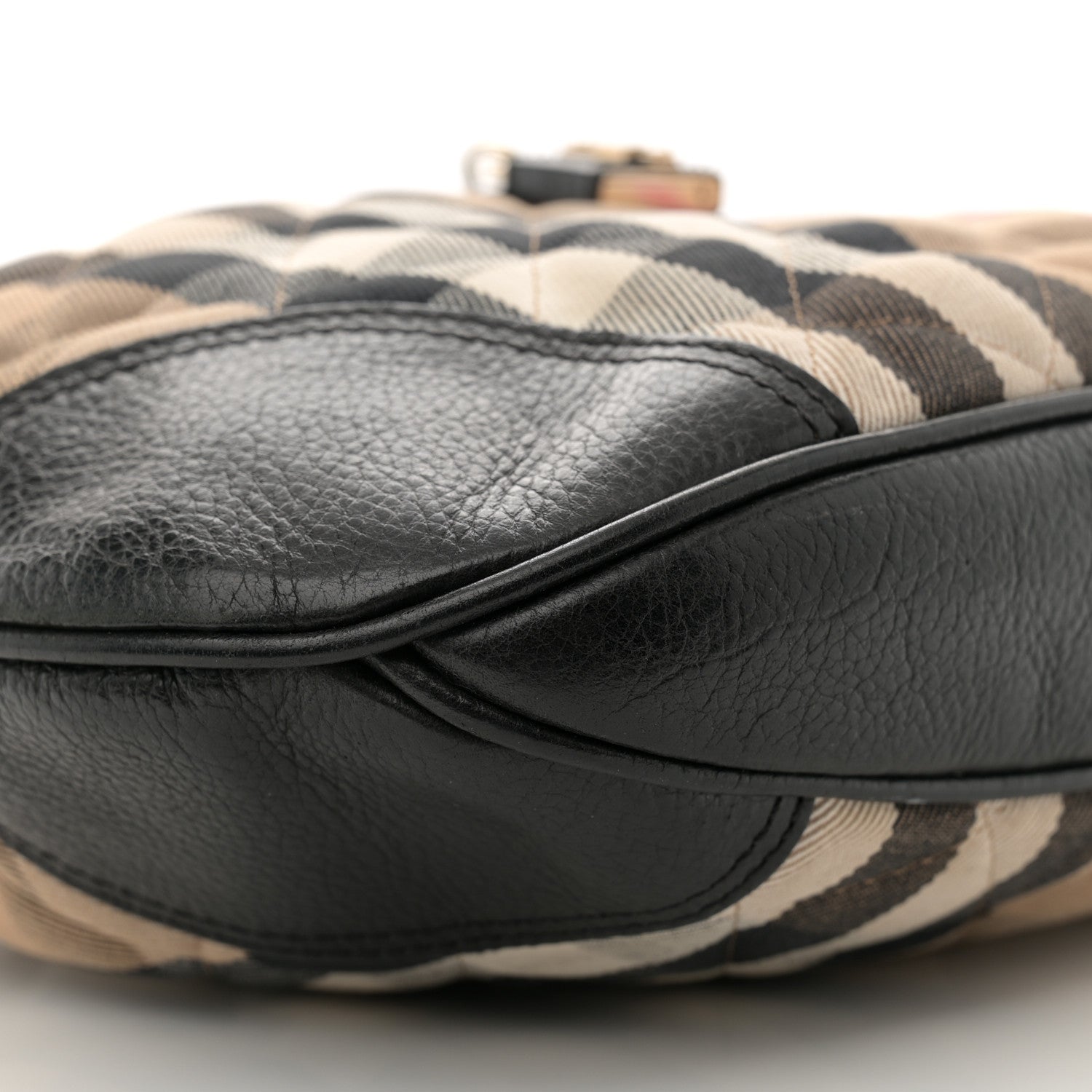 Burberry House Check Quilted Brook Hobo Black 9 of 11