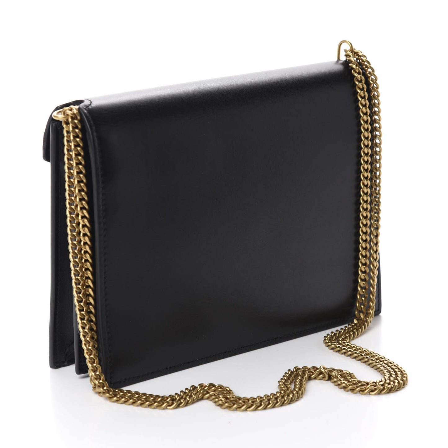 Smooth Calfskin Monogram Cassandra Clasp Bag Black