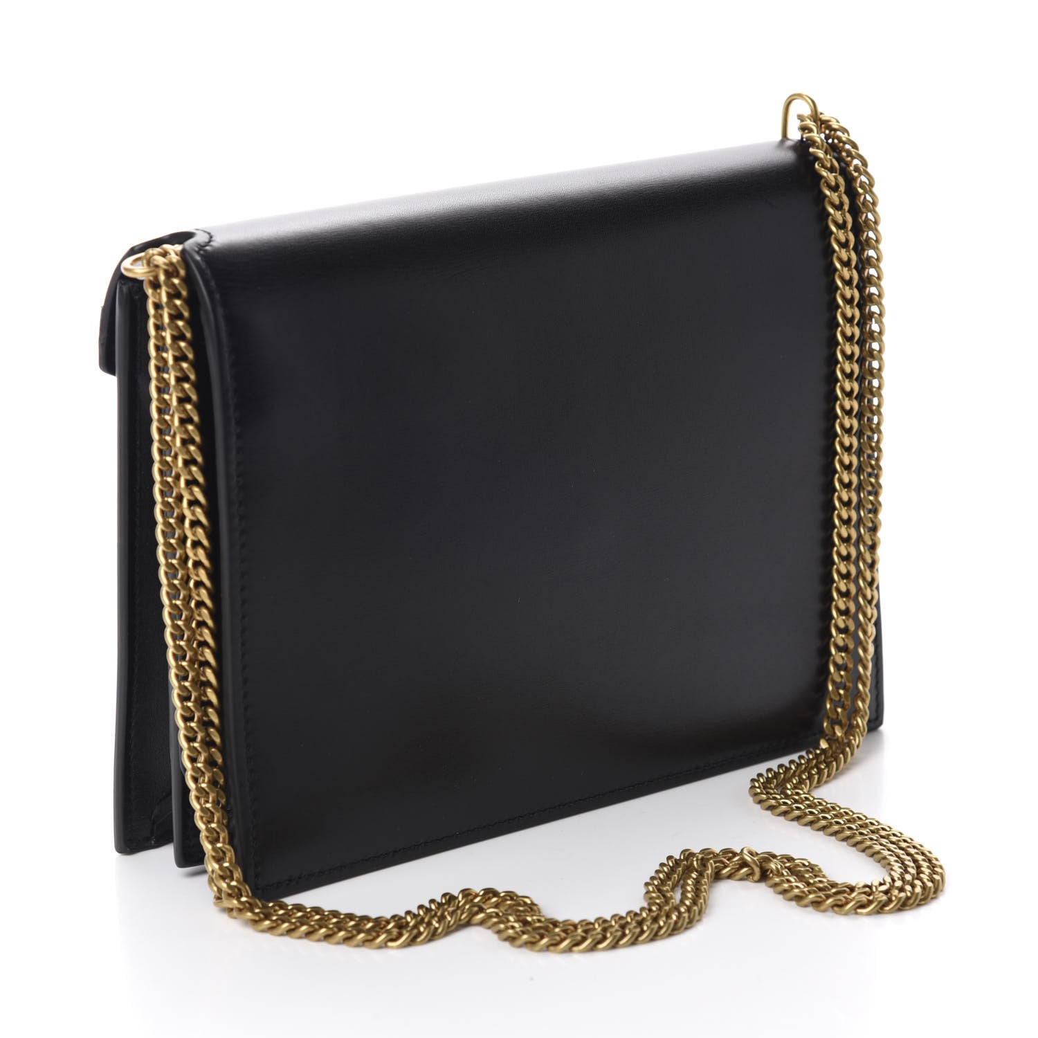 Saint Laurent Smooth Calfskin Monogram Cassandra Clasp Bag Black 3 of 10