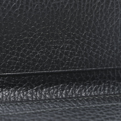Gucci Pebbled Calfskin GG Marmont Card Case Black 6 of 8