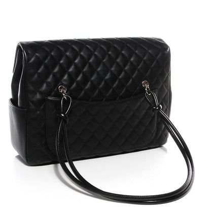 Chanel Calfskin Quilted Large Cambon Flap Black 3 of 8