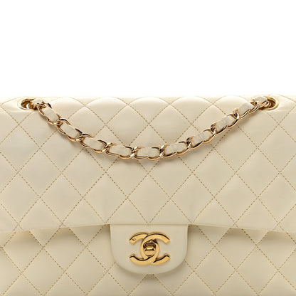 Chanel Lambskin Quilted Medium Double Flap White 5 of 14