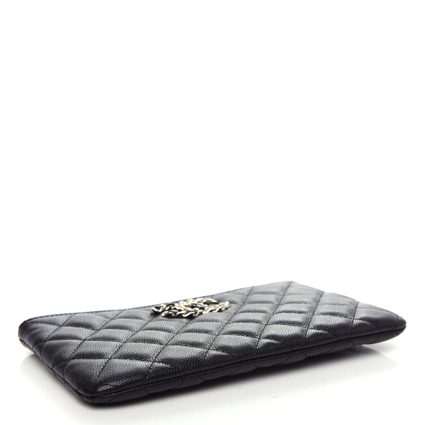 Caviar Quilted Small French New Wave CC Pouch Black