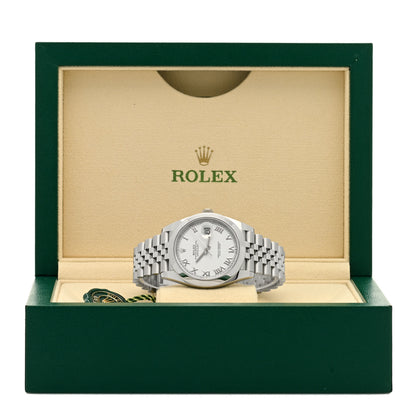 Rolex Stainless Steel 41mm Oyster Perpetual Datejust Watch White Roman 126300 5 of 5