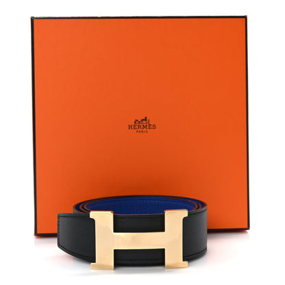 Hermes Togo 38mm Constance H Belt 90 36 Black Bleu Electrique 5 of 5