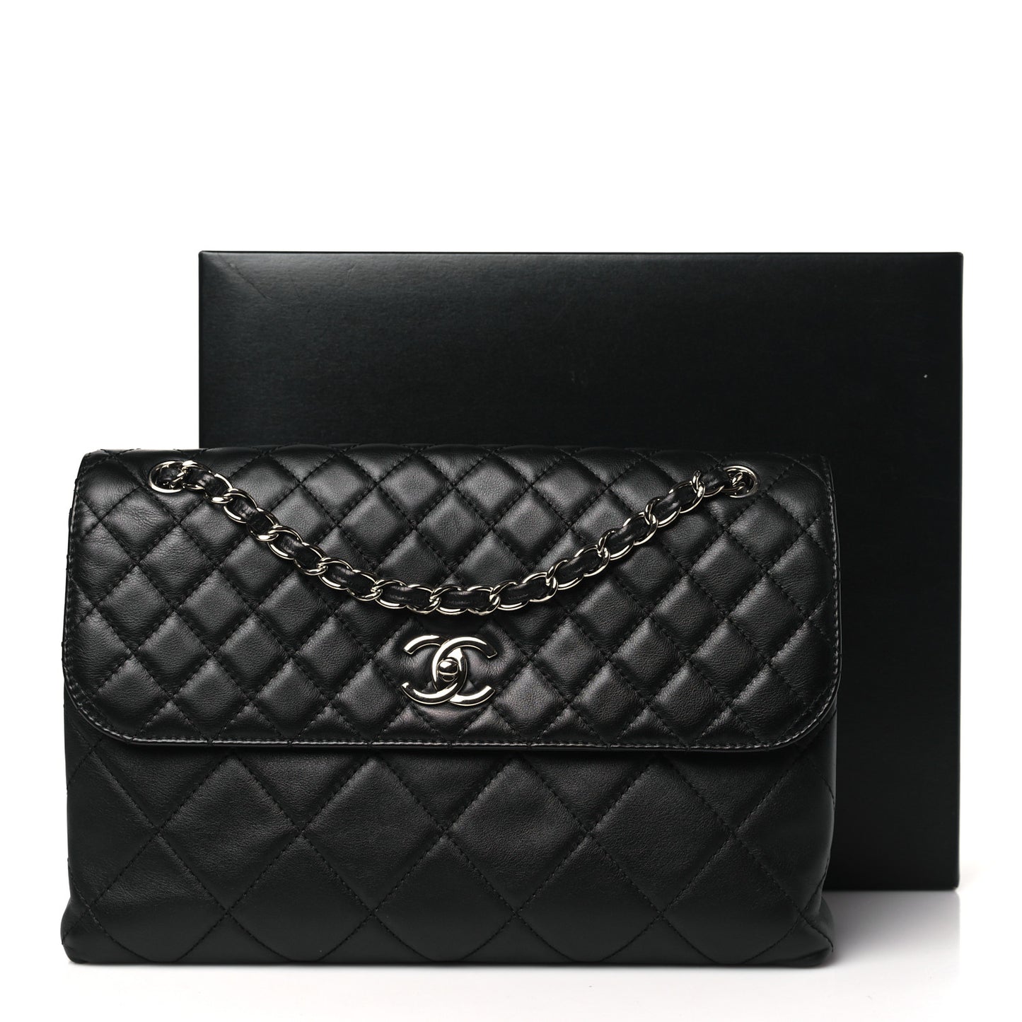 Calfskin Quilted In The Business Flap Bag Black