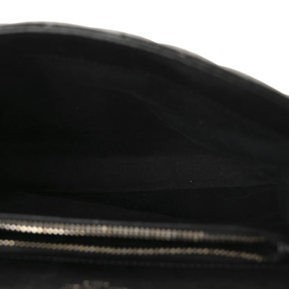 Saint Laurent Sheepskin Matelasse Chevron Monogram Medium College Bag Black 5 of 9