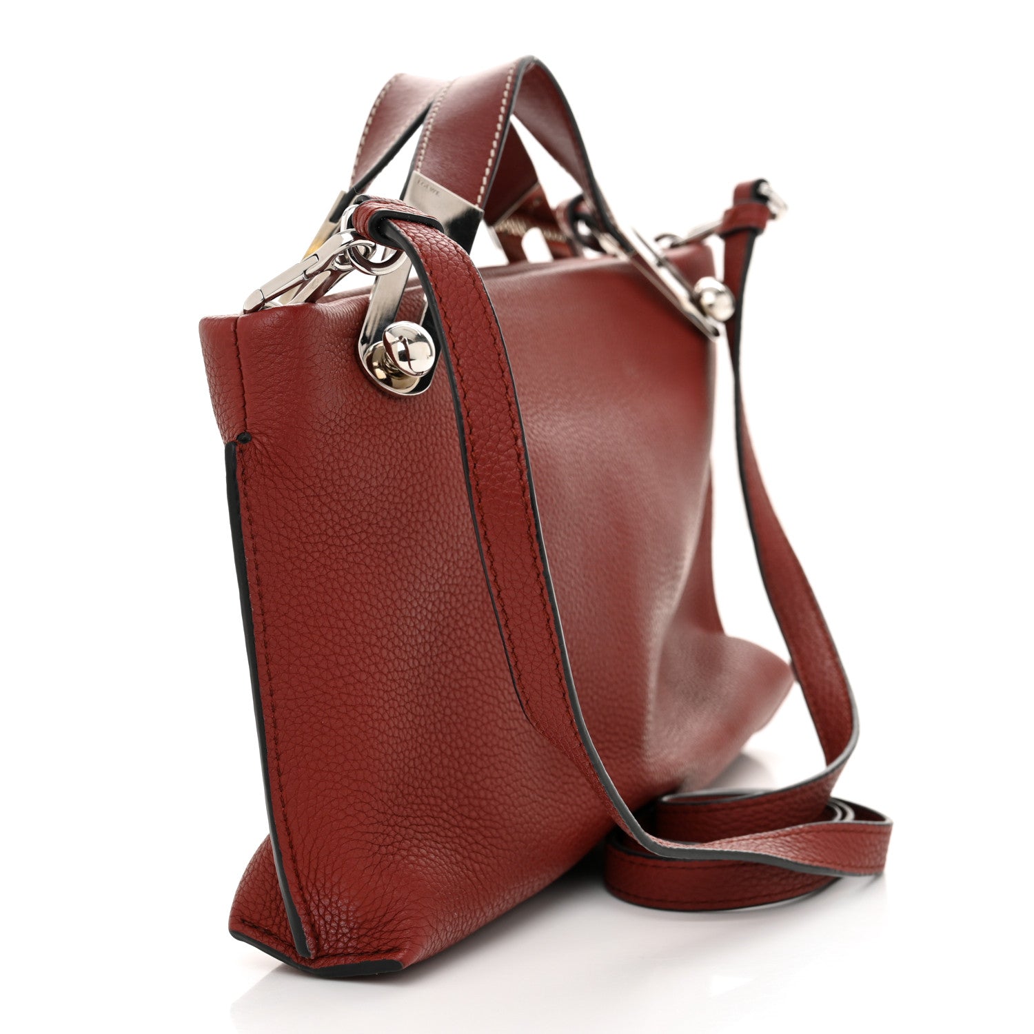 Loewe Grained Calfskin Small Missy Bag Wine 3 of 10