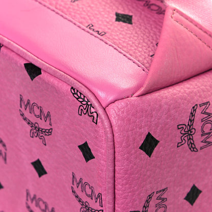 MCM Visetos Side Stud Small Stark Backpack Pink 11 of 12