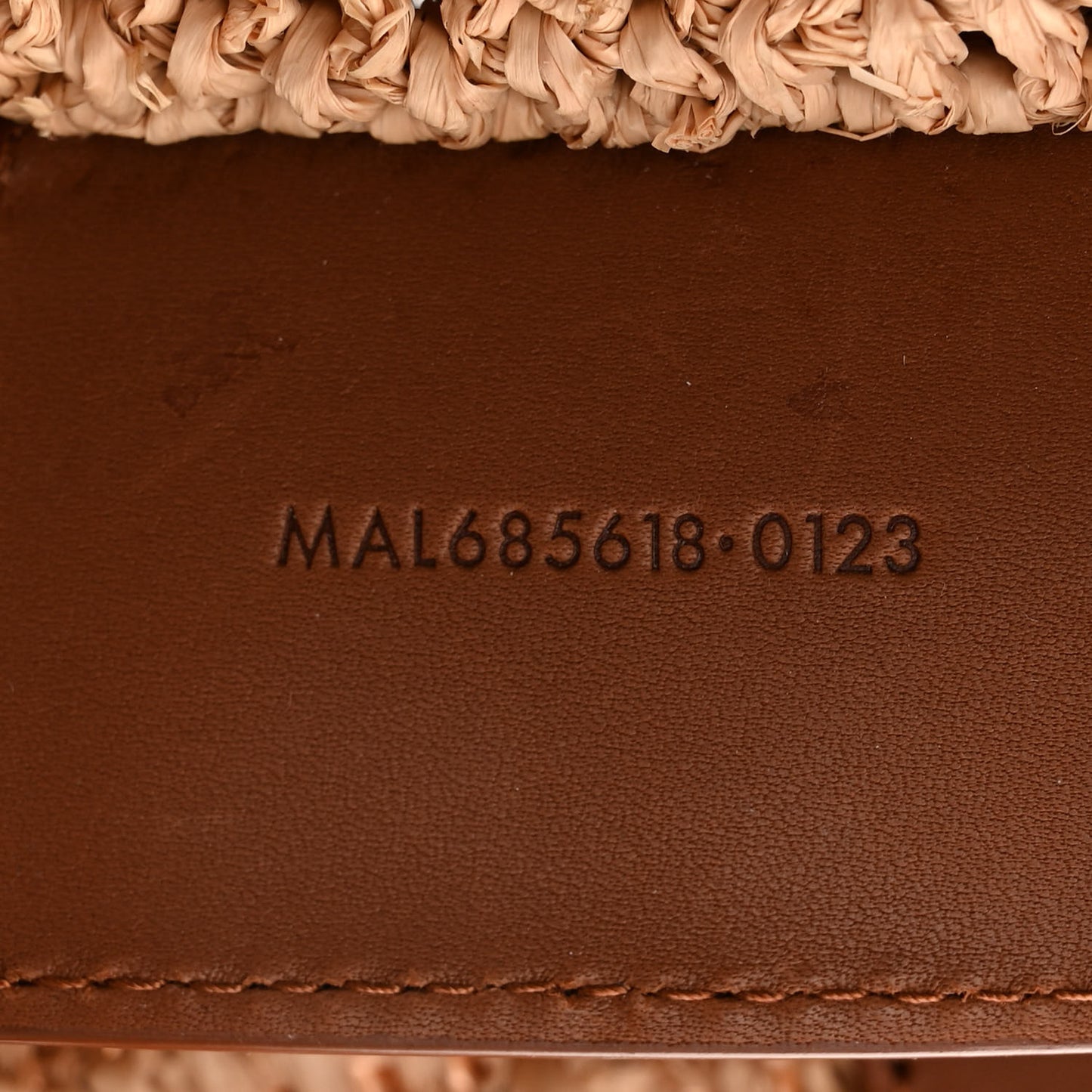 Raffia Calfskin Small Panier Tote Naturel