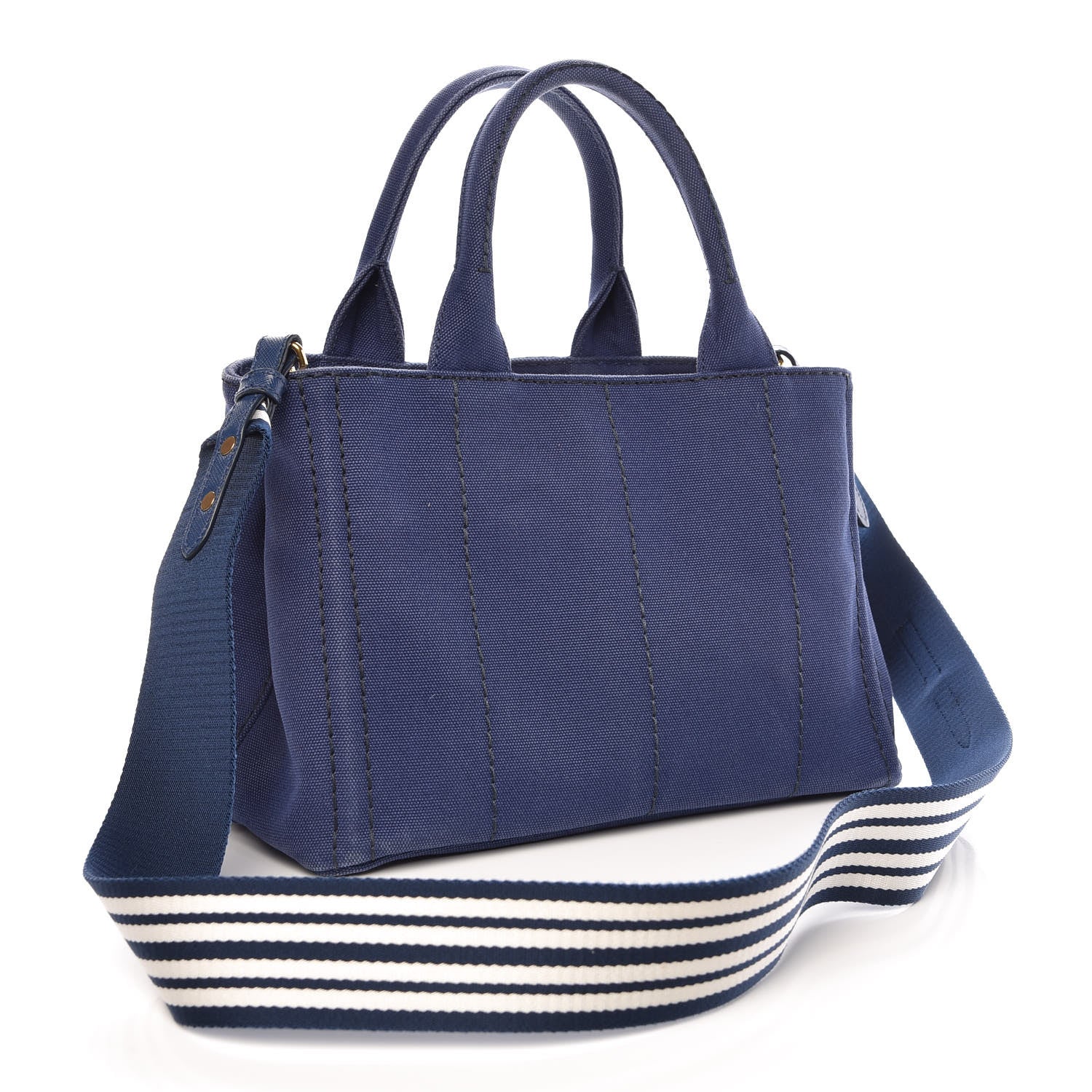 Prada Canapa Small Logo Tote Bleuette 3 of 14
