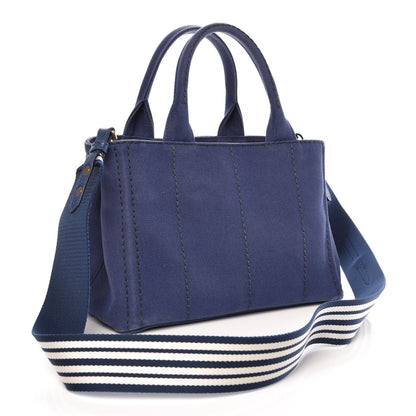 Prada Canapa Small Logo Tote Bleuette 3 of 14