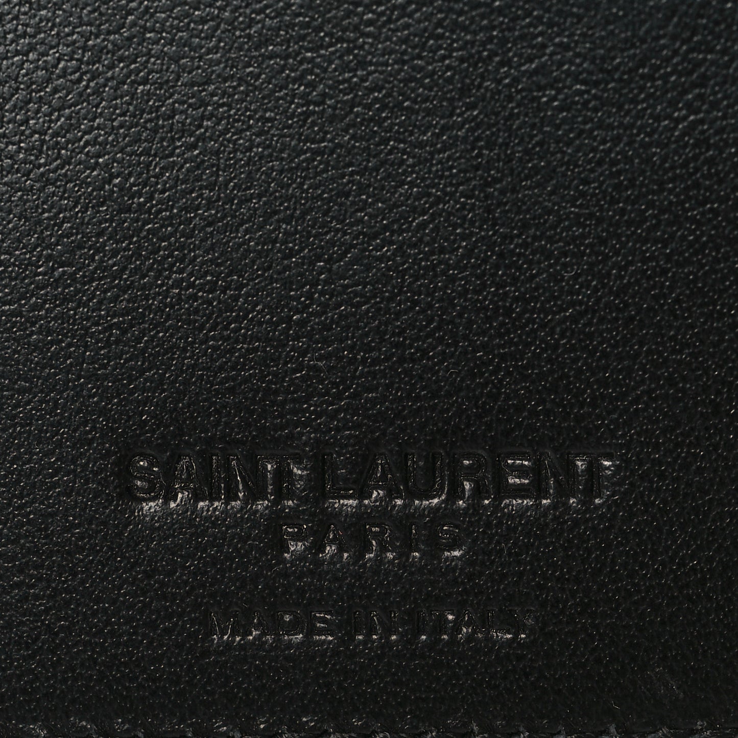 Calfskin Leopard Printed Monogram Bi-Fold Zipped Wallet Black