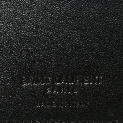 Saint Laurent Calfskin Leopard Printed Monogram Bi-Fold Zipped Wallet Black 6 of 6
