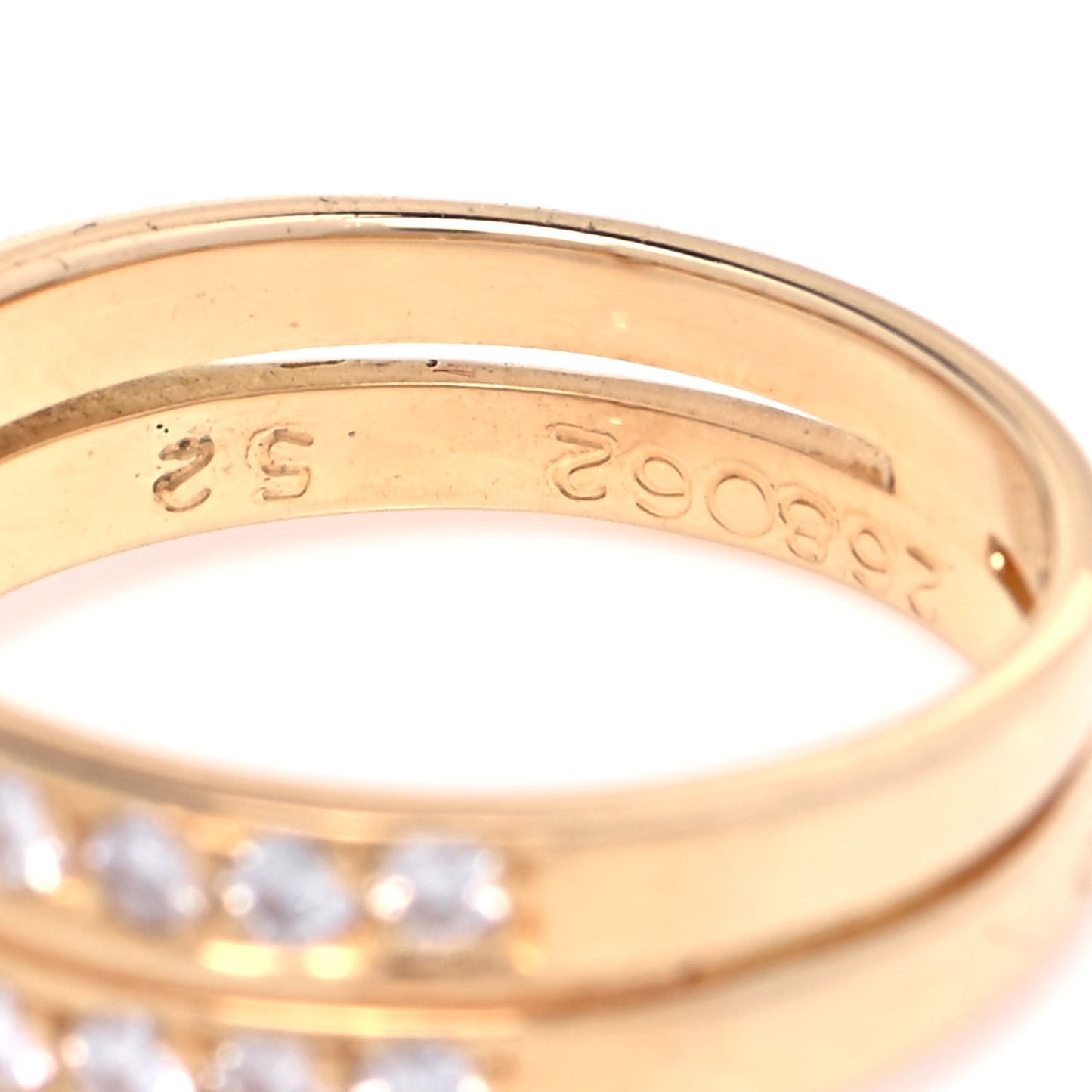 18K Yellow Gold Diamond .30ct Marquise Double Band Engagement Ring 52 6