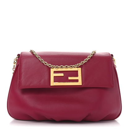Fendi Vitello Flamingo Fendista Pouchette Crossbody Fuxia 1 of 10