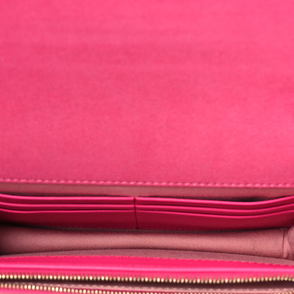 Fendi Vitello Flamingo Tube Wallet on Chain Fuchsia 5 of 13