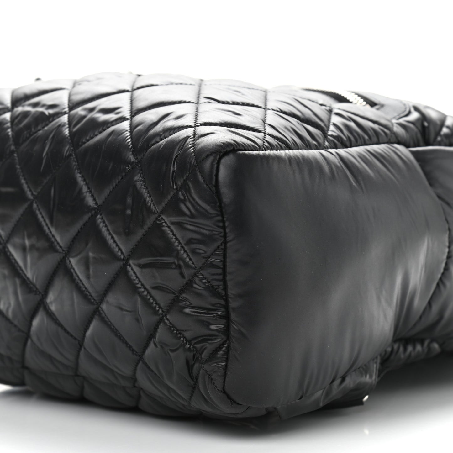 Nylon Quilted Coco Cocoon Backpack Black