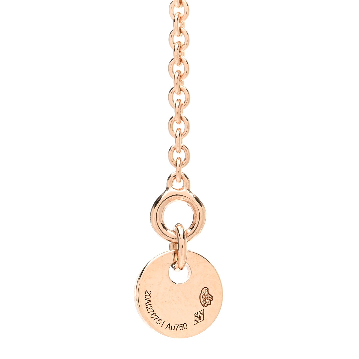 Hermes 18K Rose Gold Black Jade Constance Amulettes Pendant Necklace 3 of 4