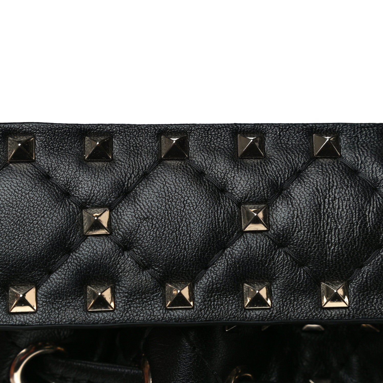 Valentino Garavani Nappa Mini Rockstud Spike Bucket Bag Black 14 of 15