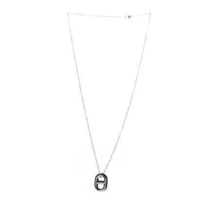 Hermes Swift O'Maillon Pendant Necklace Black 3 of 7