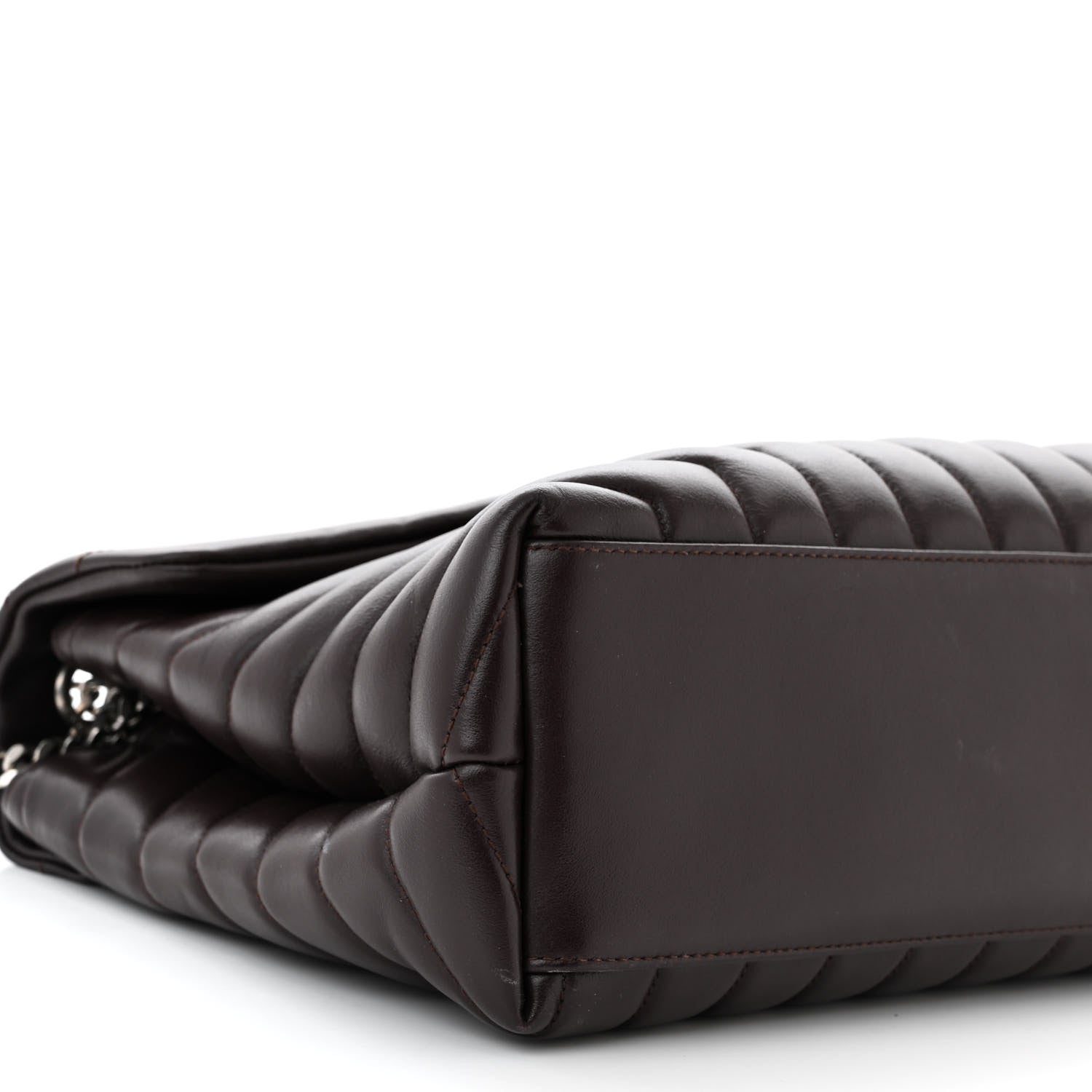 Saint Laurent Calfskin Y Quilted Monogram Medium Loulou Chain Satchel Amaranto 9 of 11