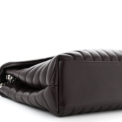 Saint Laurent Calfskin Y Quilted Monogram Medium Loulou Chain Satchel Amaranto 9 of 11