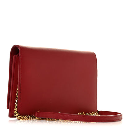 Saint Laurent Smooth Calfskin Classic Monogram Kate Tassel Chain Wallet New Lipstick 3 of 8