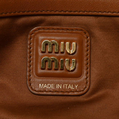 Miu Miu Soft Calf Softy Large Beau Top Handle Bag Cognac 6 of 9