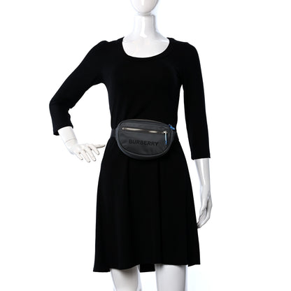 Burberry Econyl Logo Print Small Cannon Bum Bag Charcoal Grey 2 of 8